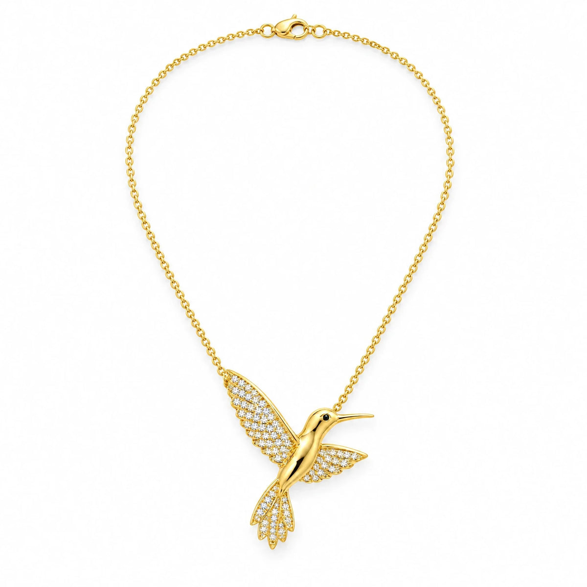 Colibri 18K Gold Plated 925 Sterling Silver Cubic Zirconia Necklace