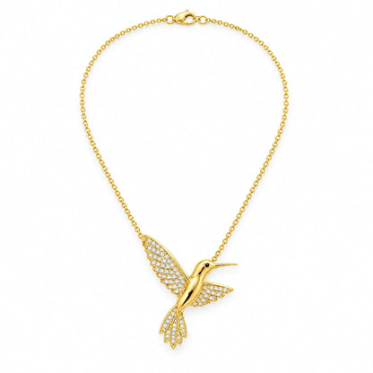 Colibri 18K Gold Plated 925 Sterling Silver Cubic Zirconia Necklace