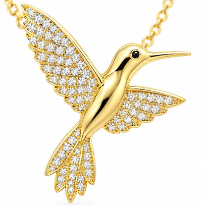 Colibri 18K Gold Plated 925 Sterling Silver Cubic Zirconia Necklace