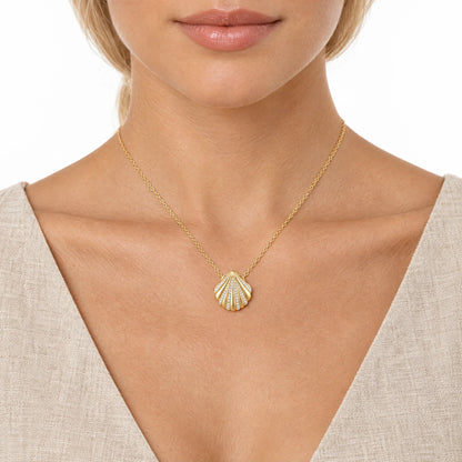 Coralie 18K Gold Plated 925 Sterling Silver Cubic Zirconia Necklace