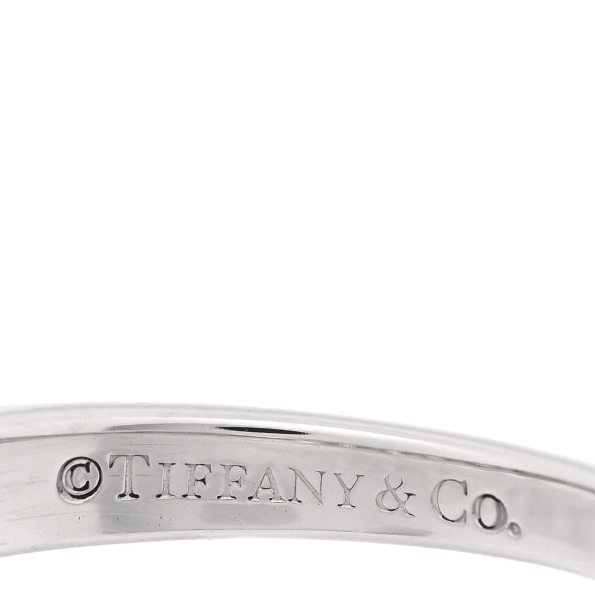 Tiffany Platinum Diamond 3mm Forever Half Circle Band Ring 50 5.25