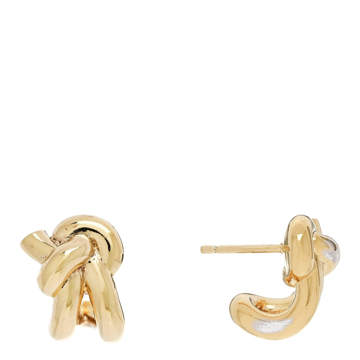 Bottega VenetaSterling Silver Knot Earrings Gold