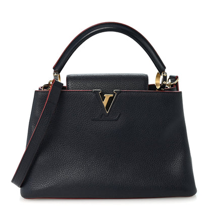 Louis Vuitton Taurillon Capucines PM Marine Rouge
