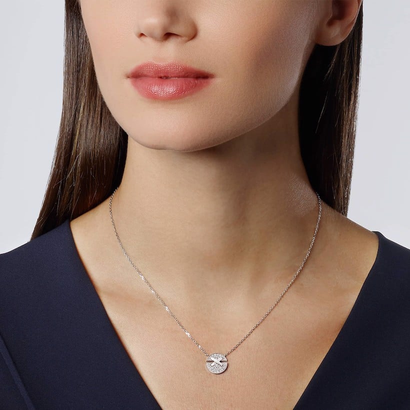 18K White Gold Diamonds Chaumet Jeux De Liens Harmony Small Model Pendant