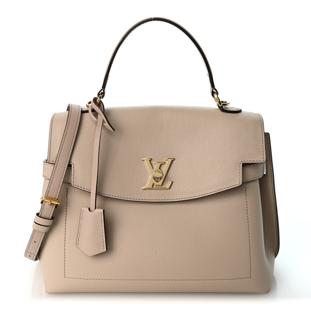 Louis Vuitton Soft Calfskin Lockme Ever MM Greige