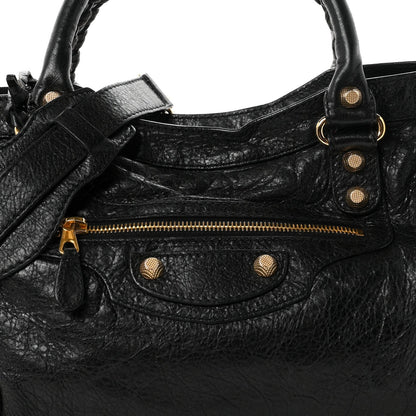 Balenciaga Agneau Giant 12 Gold City Black