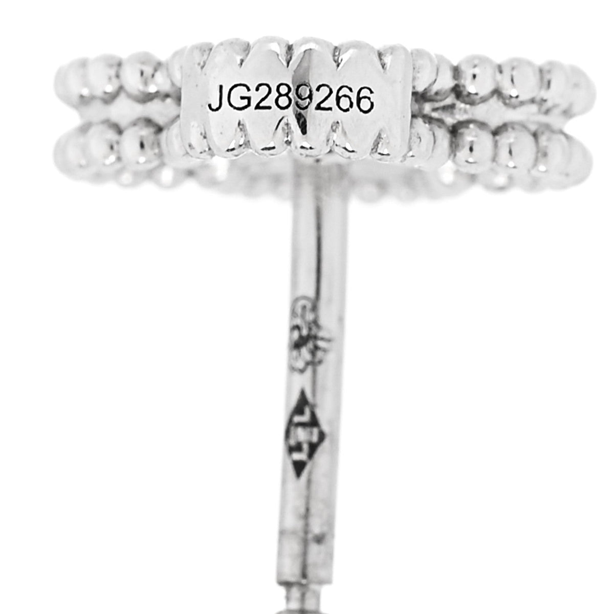 Van Cleef & Arpels 18K White Gold Diamond Sweet Alhambra Earrings