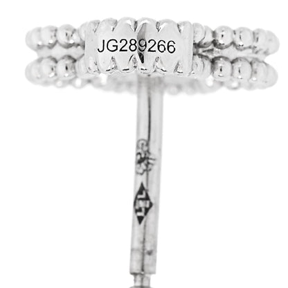 Van Cleef & Arpels 18K White Gold Diamond Sweet Alhambra Earrings
