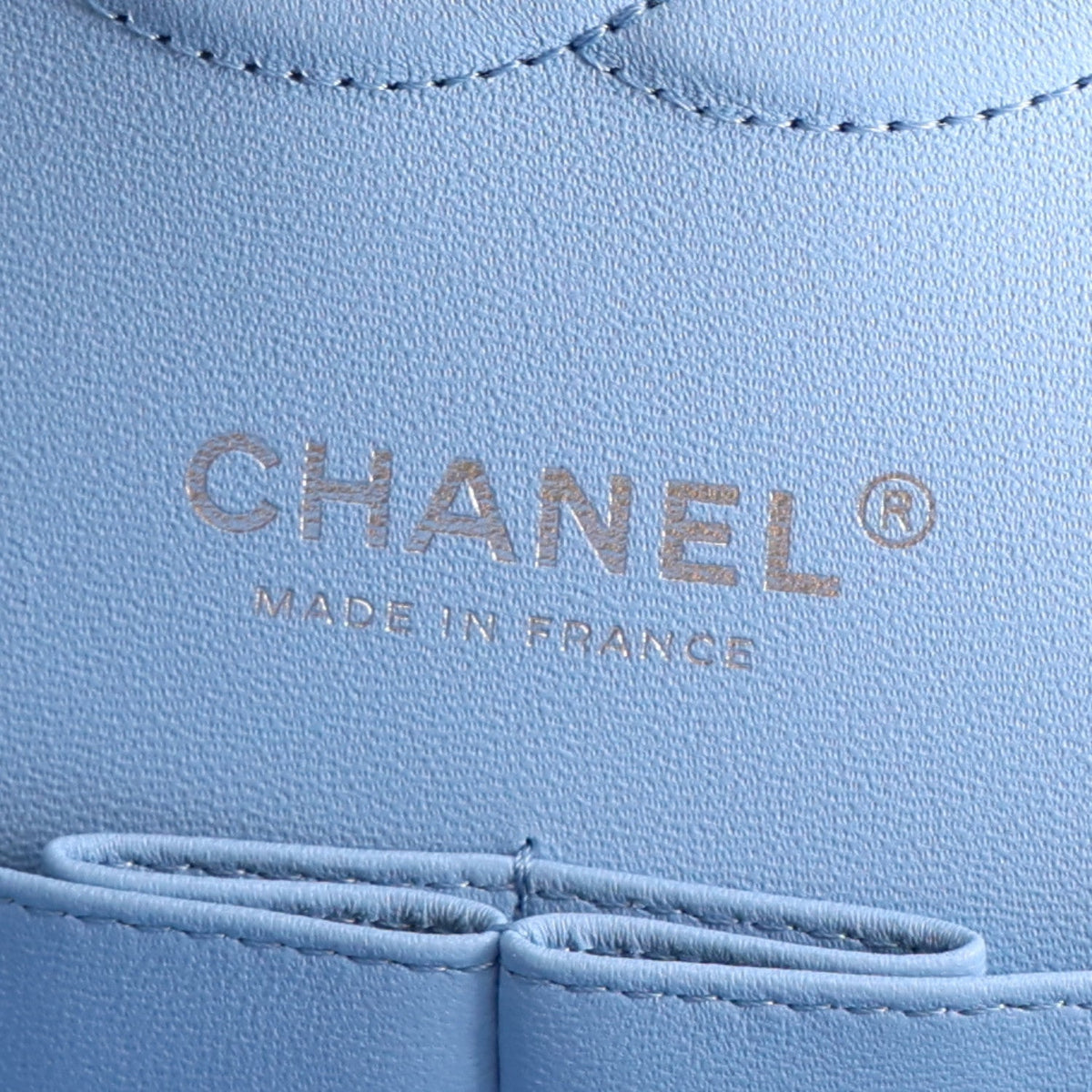 Chanel Denim Quilted Medium Double Flap Light Blue 1988543