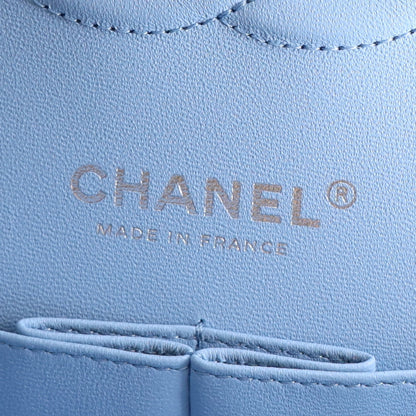 Chanel Denim Quilted Medium Double Flap Light Blue 1988543