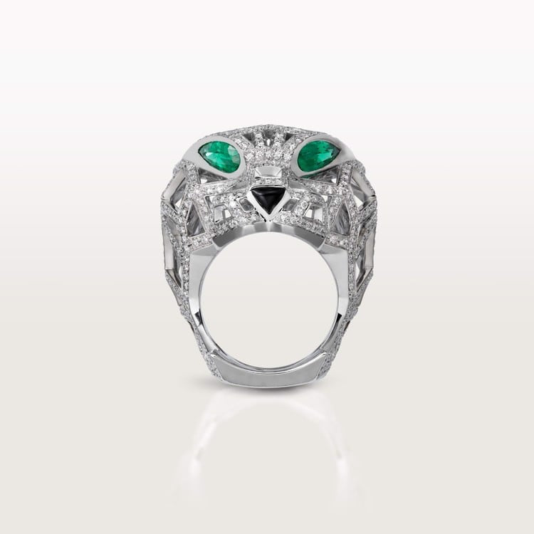 18K White Gold Diamonds Cartier Panthère De Cartier Ring