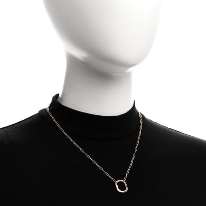 Tiffany 18K Rose Gold Pink Sapphire Small Lock Pendant Necklace