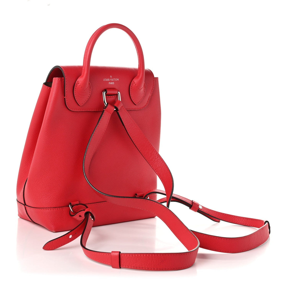 Louis Vuitton Soft Calfskin Lockme Backpack Poppy