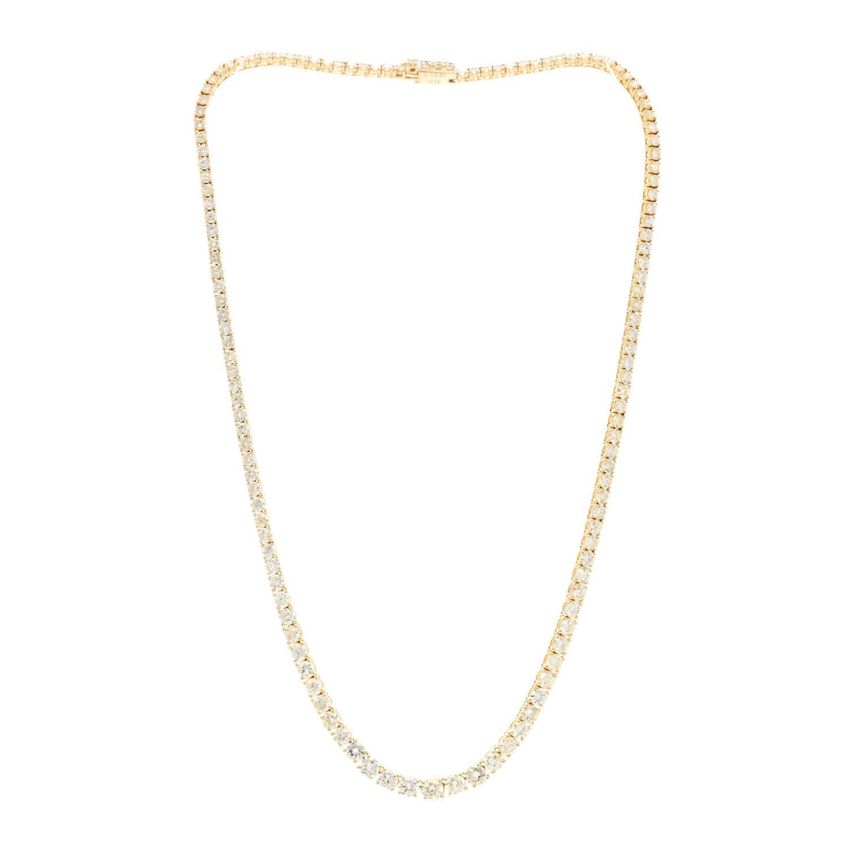 Parker & West 18K Yellow Gold Diamond 14.41ctw Tennis Necklace