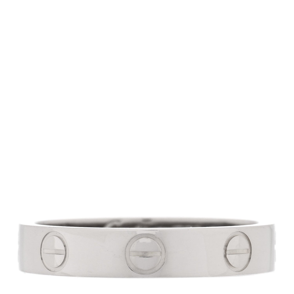 Cartier 18K White Gold 3.5mm LOVE Wedding Band Ring 51 5.75