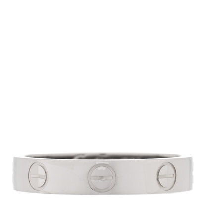 Cartier 18K White Gold 3.5mm LOVE Wedding Band Ring 51 5.75