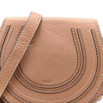 Chloe Calfskin Mini Marcie Round Crossbody Bag Nut