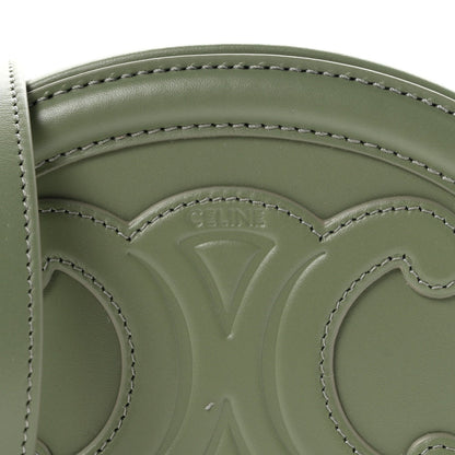 Celine Smooth Calfskin Cuir Small Triomphe Oval Bag Sage