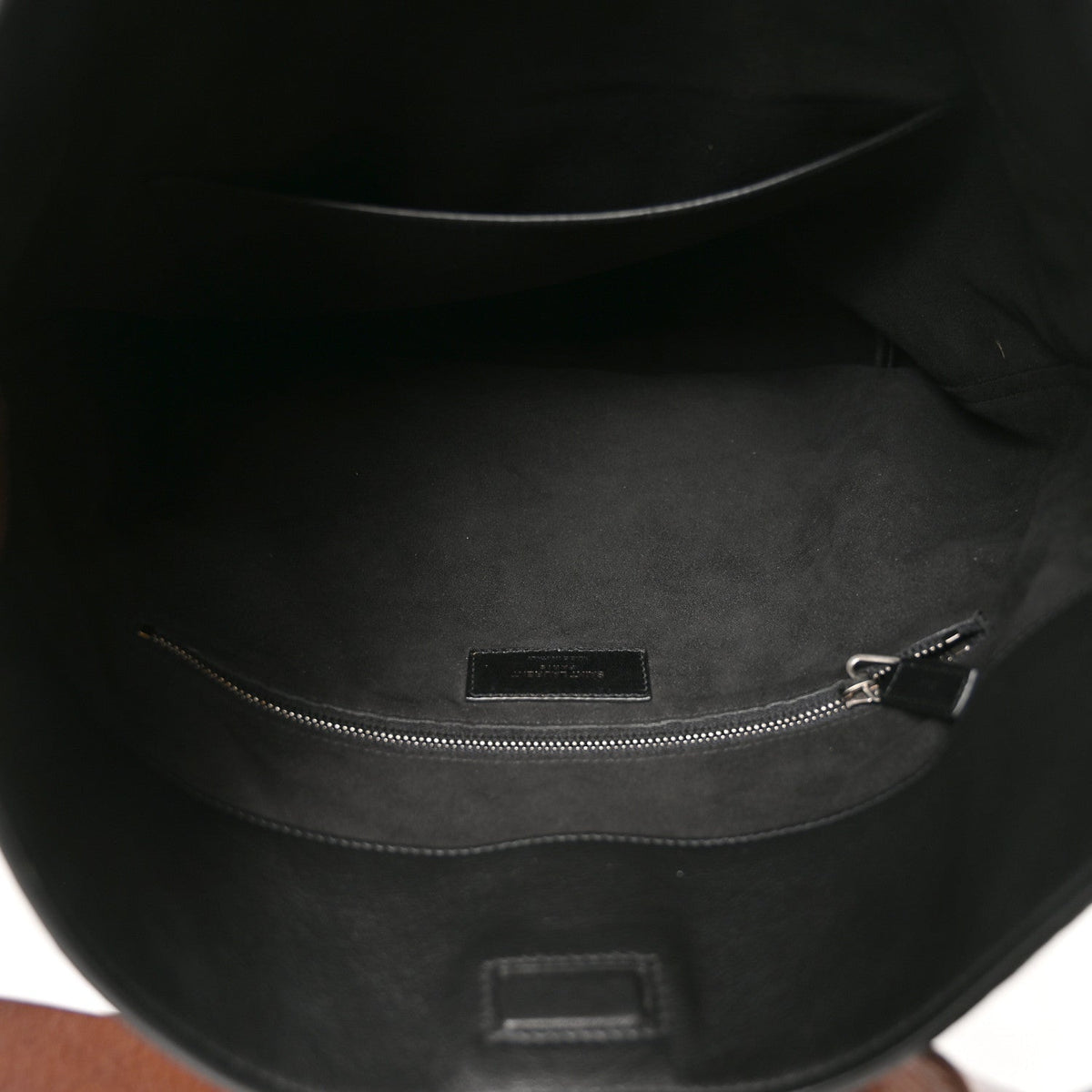 Saint Laurent Calfskin Ring Tote Black Brown