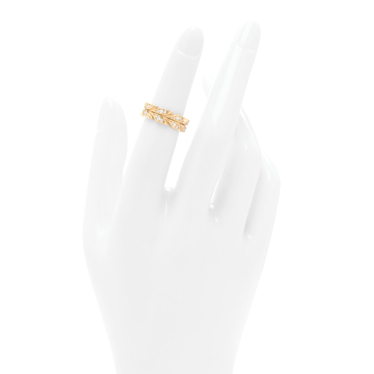 Tiffany 18K Yellow Gold Diamond Victoria Vine Band Ring