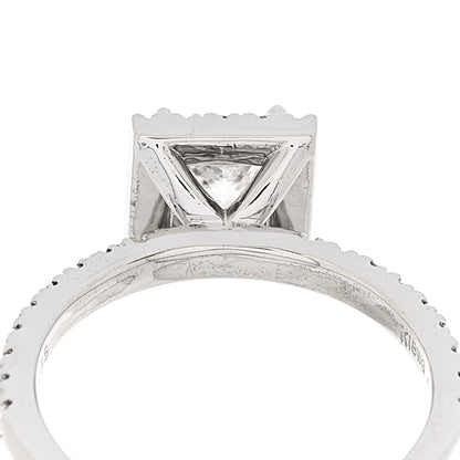 Parker & West 18K White Gold Diamond 0.96ctw Princess Cut Engagement Ring 52 6