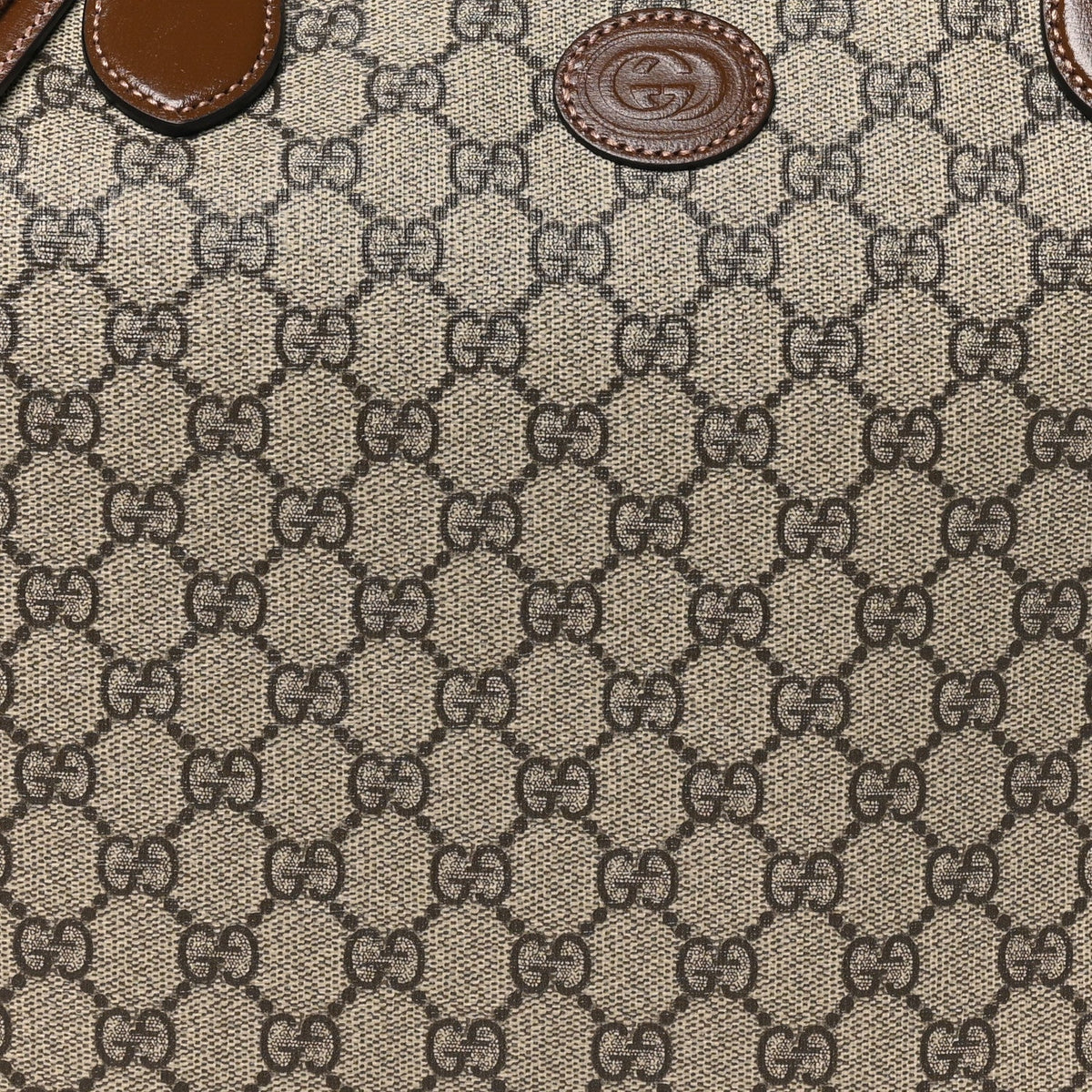 Gucci GG Supreme Retro Interlocking G Large Duffle Bag Brown Sugar