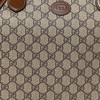 Gucci GG Supreme Retro Interlocking G Large Duffle Bag Brown Sugar