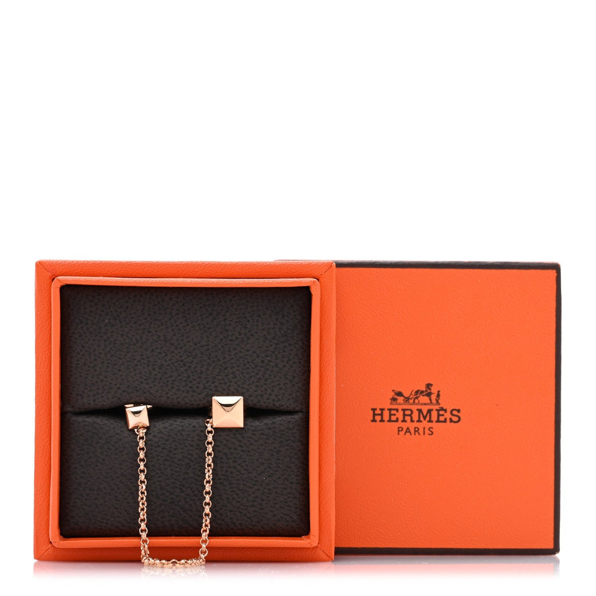 Hermes 18K Rose Gold Clou d'H Cuff Single Earring