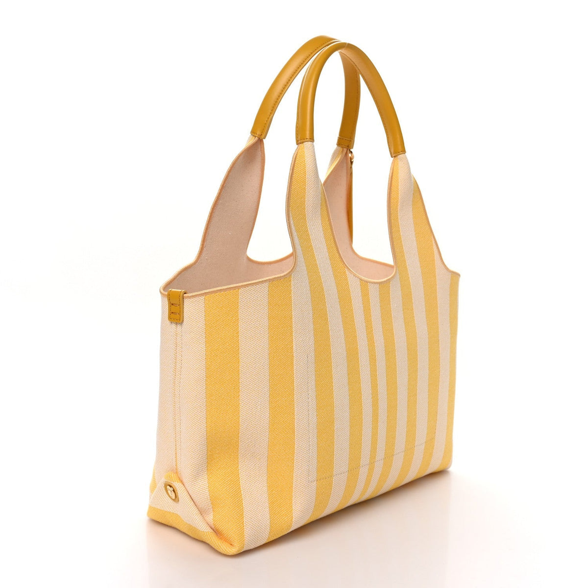 Chloe Jacquard Calfskin Stripy Small Tote Radiant Yellow