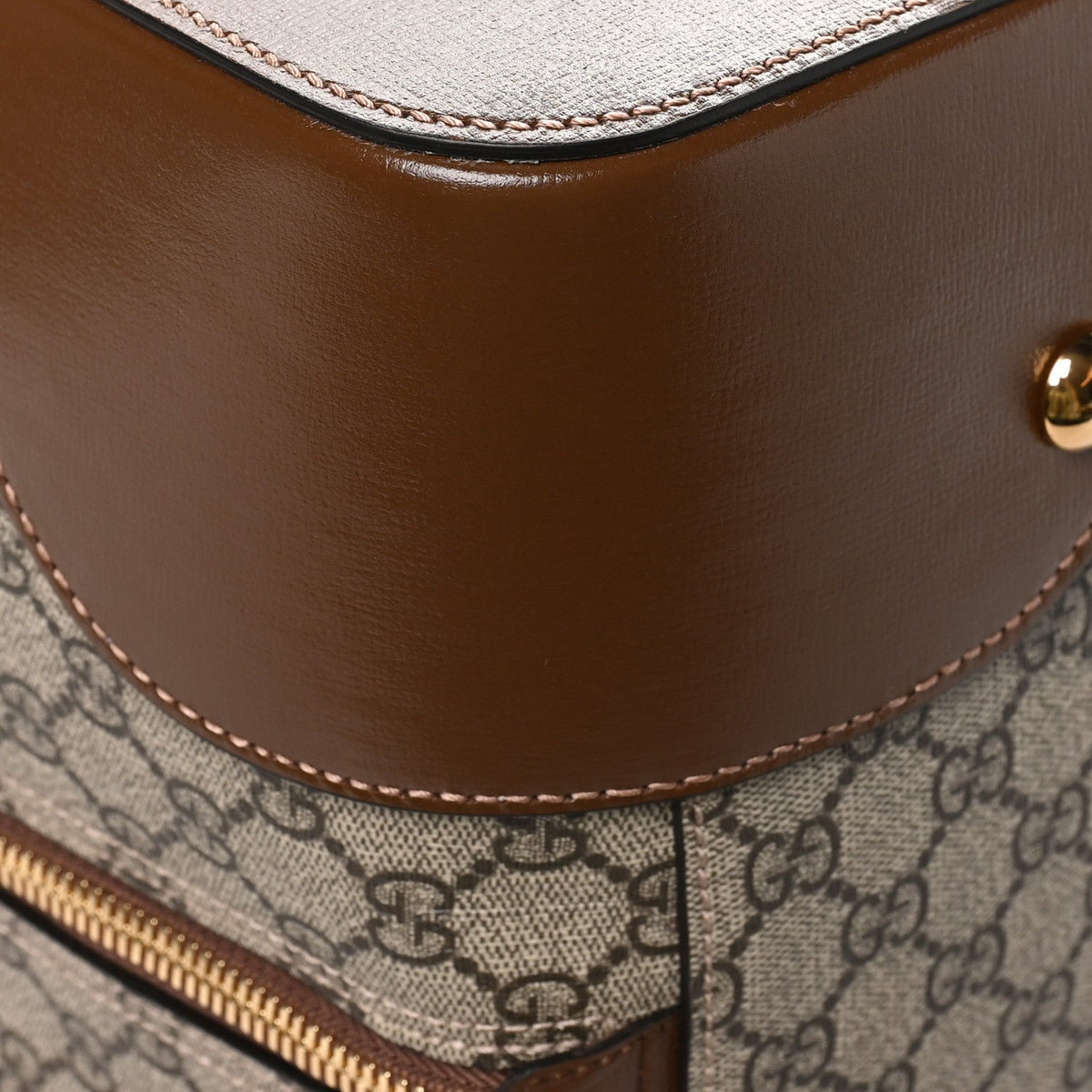 Gucci GG Supreme Retro Interlocking G Large Duffle Bag Brown Sugar