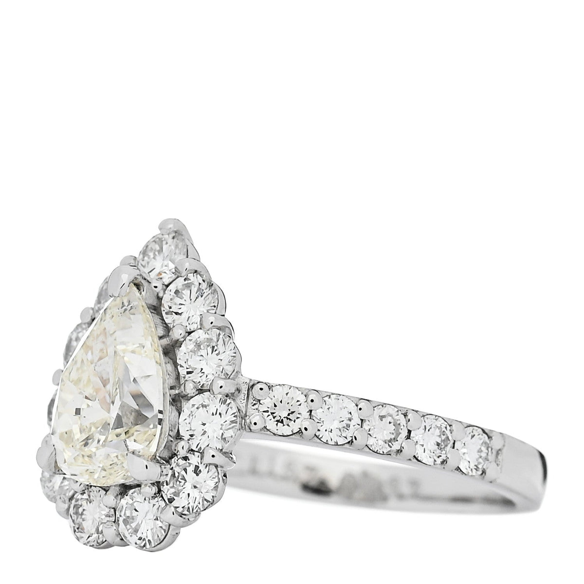 Parker & West by FASHIONPHILEPlatinum Diamond 1.15ct Pear Cut Halo Engagement Ring 53 6.25