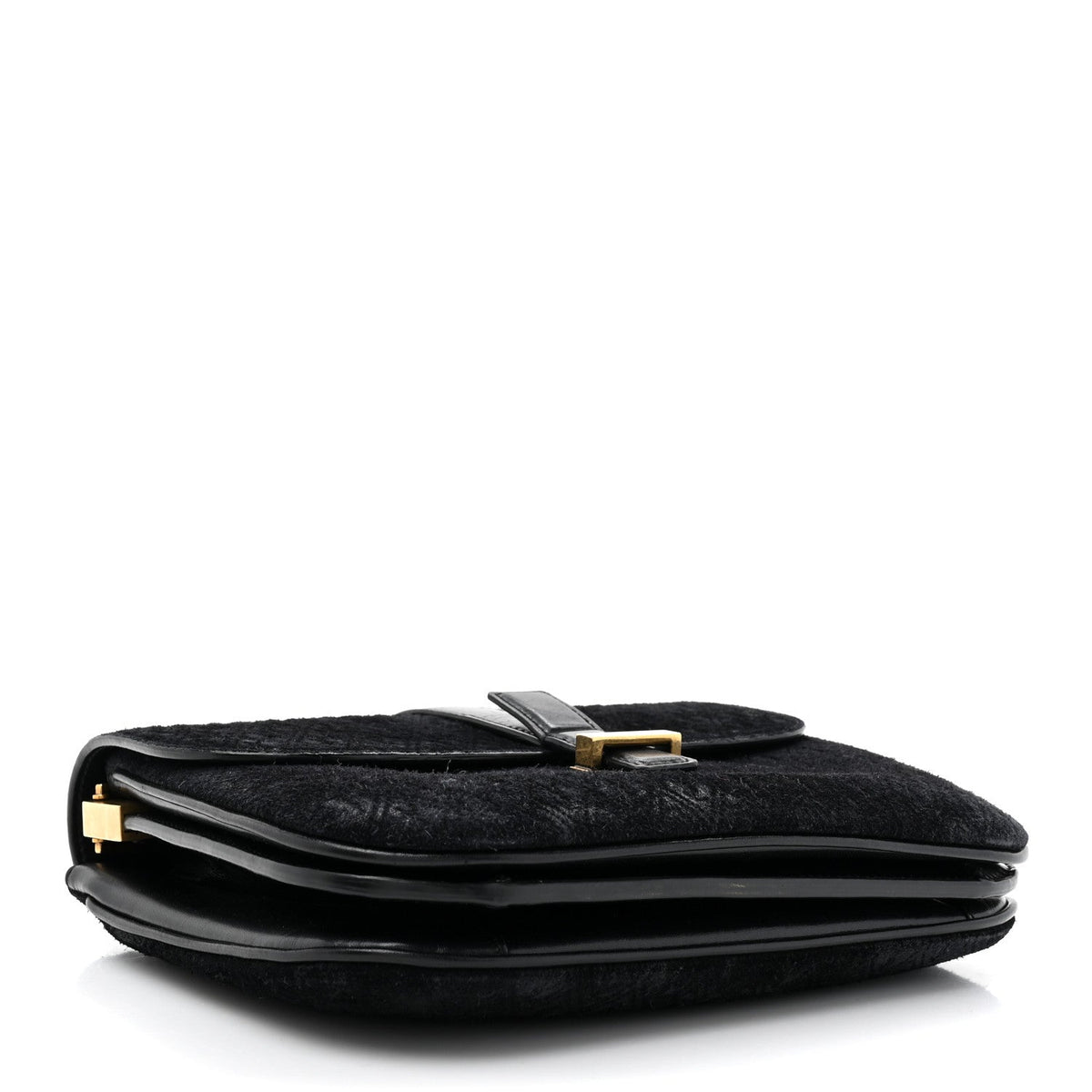 Saint Laurent Suede Le Monogramme Satchel Black