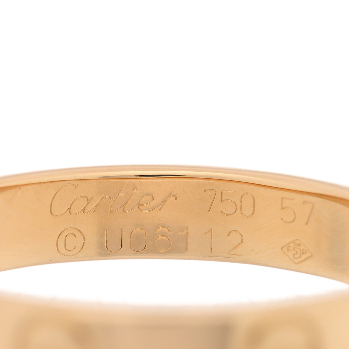 Cartier 18K Yellow Gold 3.5mm LOVE Wedding Band Ring 57 8