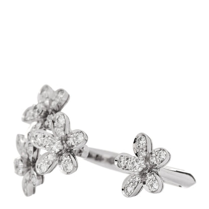 Van Cleef & Arpels 18K White Gold Diamond Socrate Ring 50 5.25