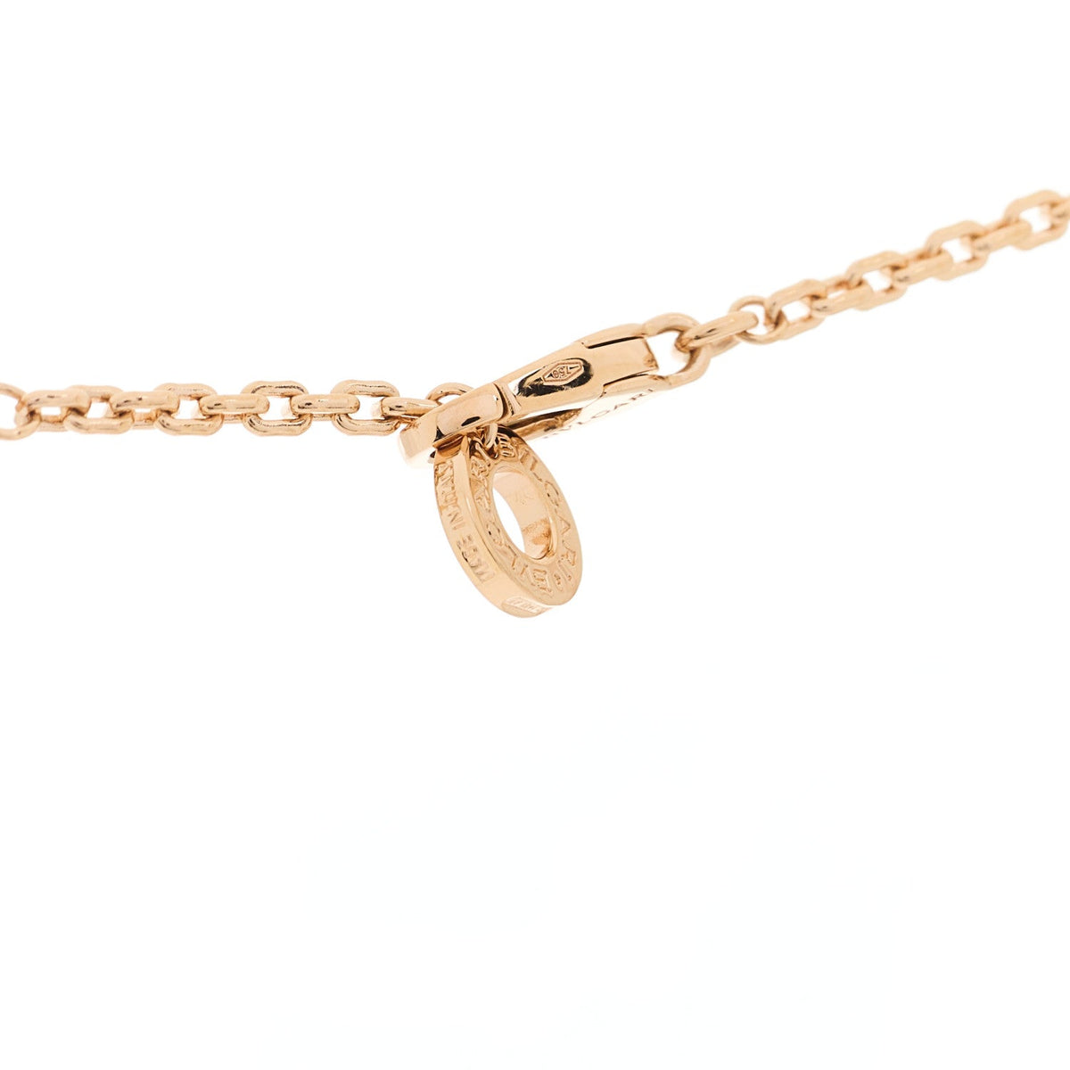 Bulgari 18K Rose Gold Diamond Serpenti Viper Demi Pave Pendant Necklace