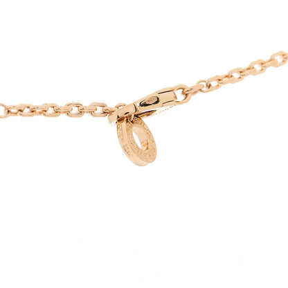 Bulgari 18K Rose Gold Diamond Serpenti Viper Demi Pave Pendant Necklace