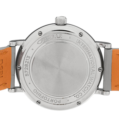 IWC Stainless Steel Crocodile Diamond 37mm Portofino Watch Silver IW458101