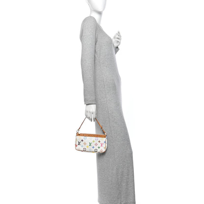 Louis Vuitton Monogram Multicolor Pochette Accessoires White