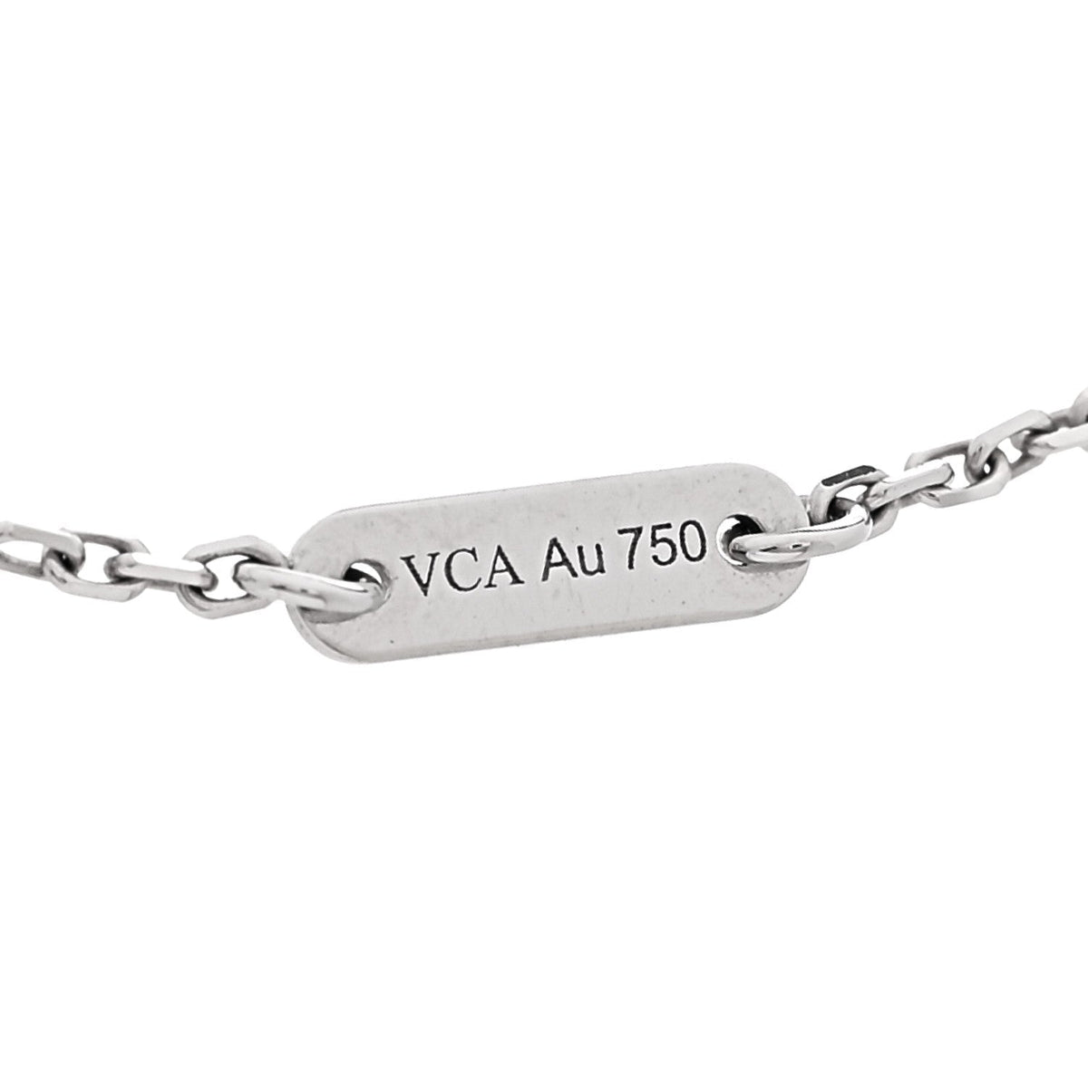 Van Cleef & Arpels 18K White Gold Diamond Sweet Alhambra Bracelet
