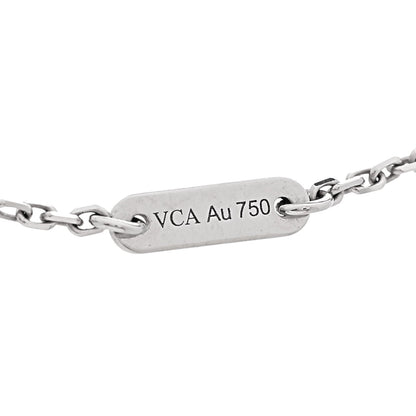 Van Cleef & Arpels 18K White Gold Diamond Sweet Alhambra Bracelet