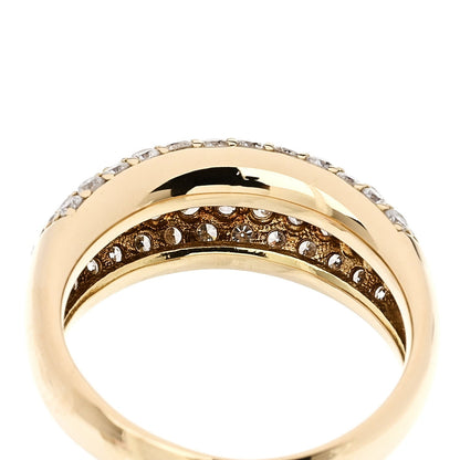 Parker & West 18K Yellow Gold Diamond 1.00ctw Paved Dome Ring 50 5.25