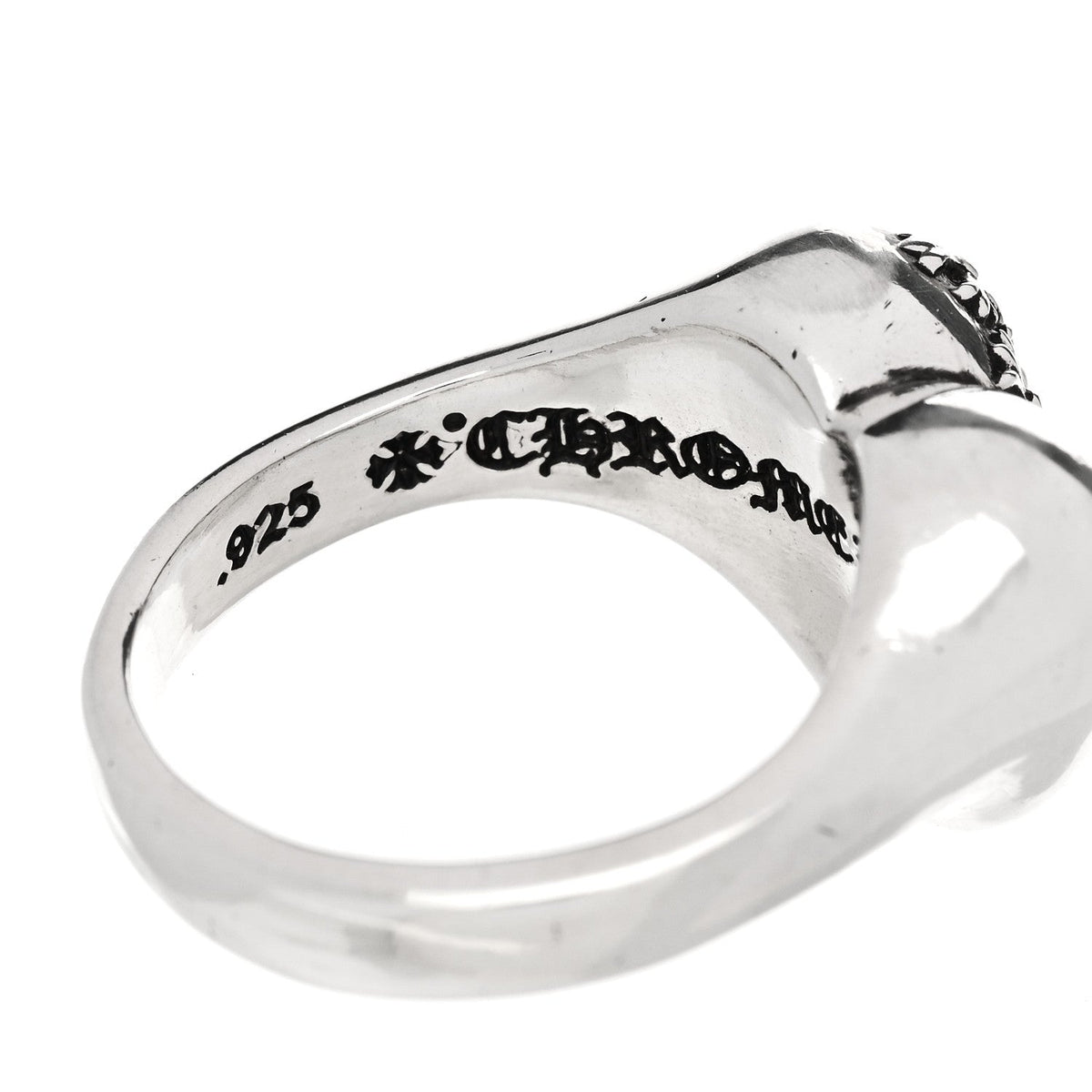 Chrome Hearts Sterling Silver RIP Heart Cemetery Ring 54 7
