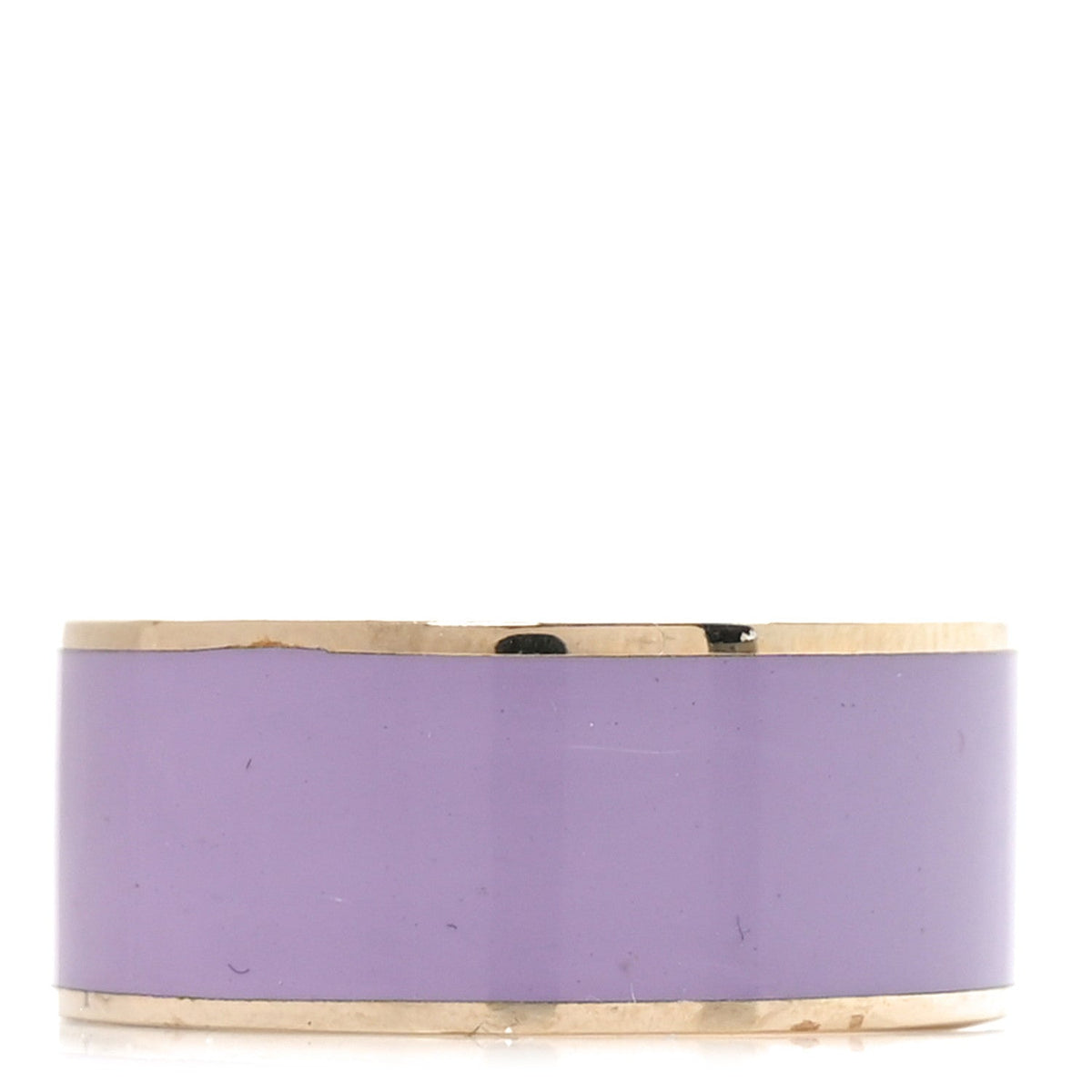 Gucci Metal Enamel Interlocking G Ring Gold Purple L