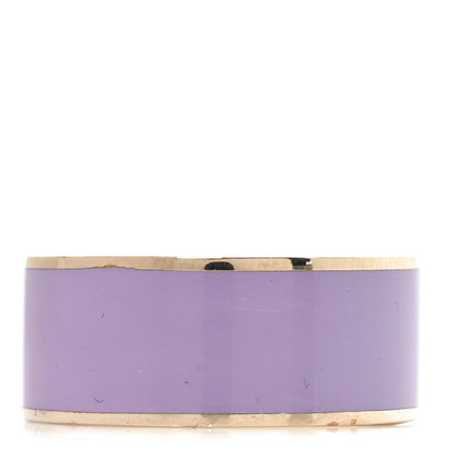 Gucci Metal Enamel Interlocking G Ring Gold Purple L