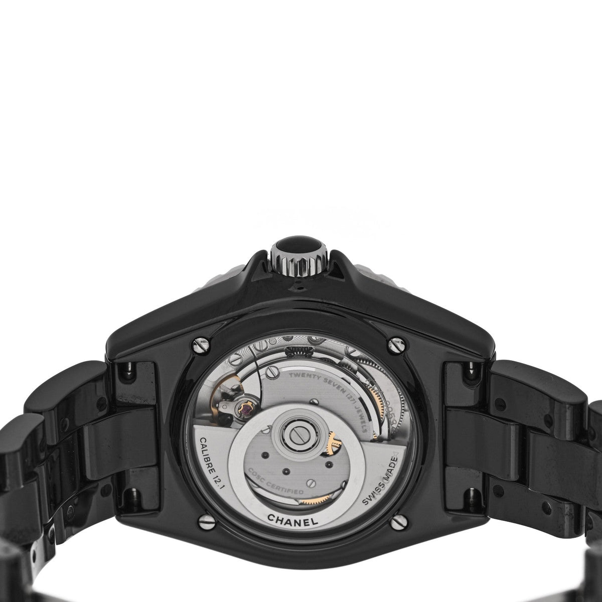 Chanel Stainless Steel Ceramic 38mm J12 Phantom Watch Black