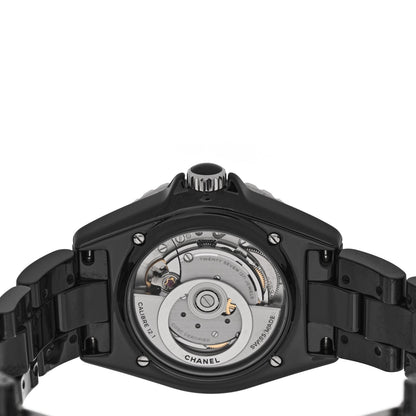 Chanel Stainless Steel Ceramic 38mm J12 Phantom Watch Black