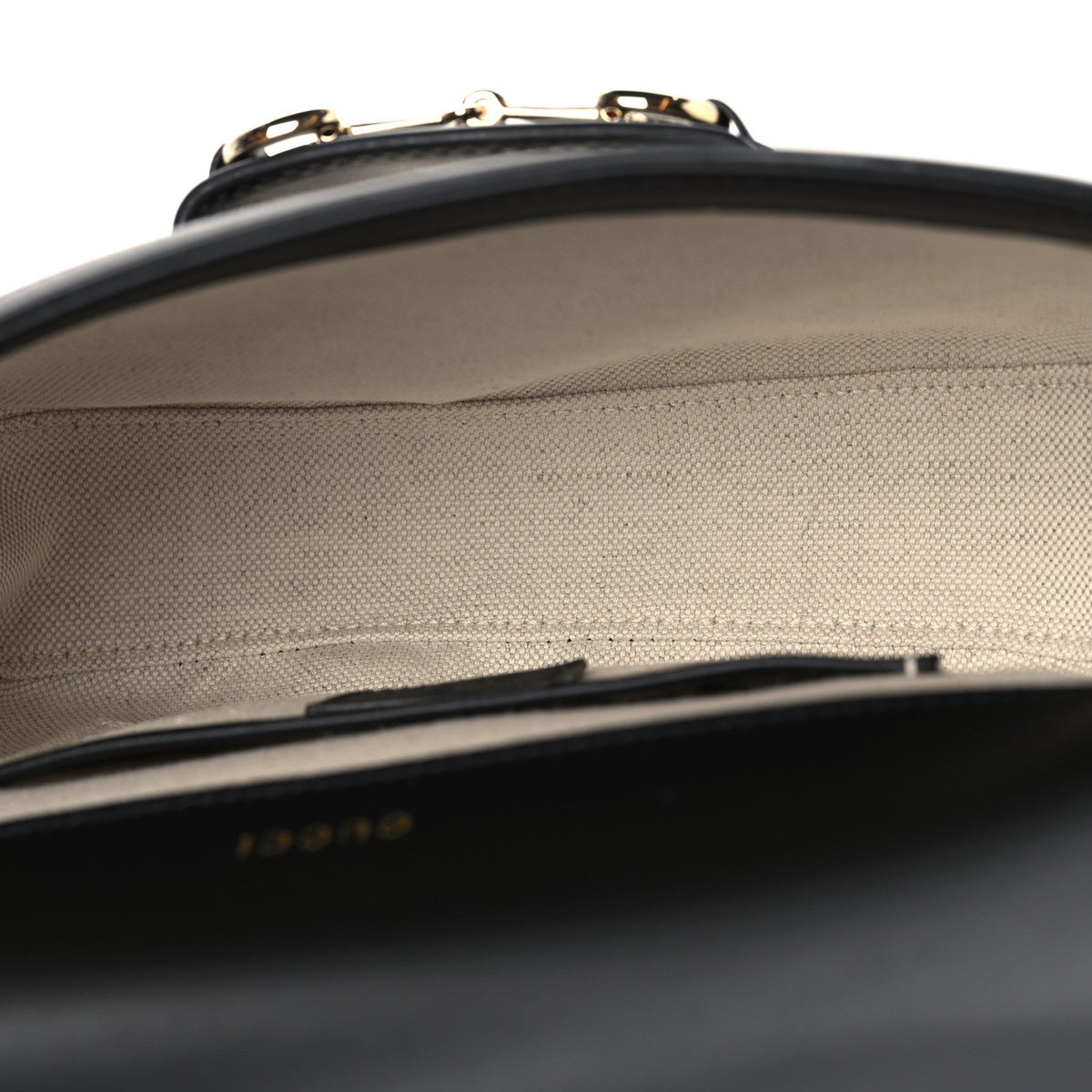 Gucci GG Supreme Horsebit 1955 Small Shoulder Bag Beige Black