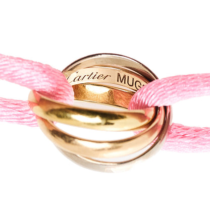 Cartier 18K Three Gold Trinity Adjustable Cord Bracelet Pink