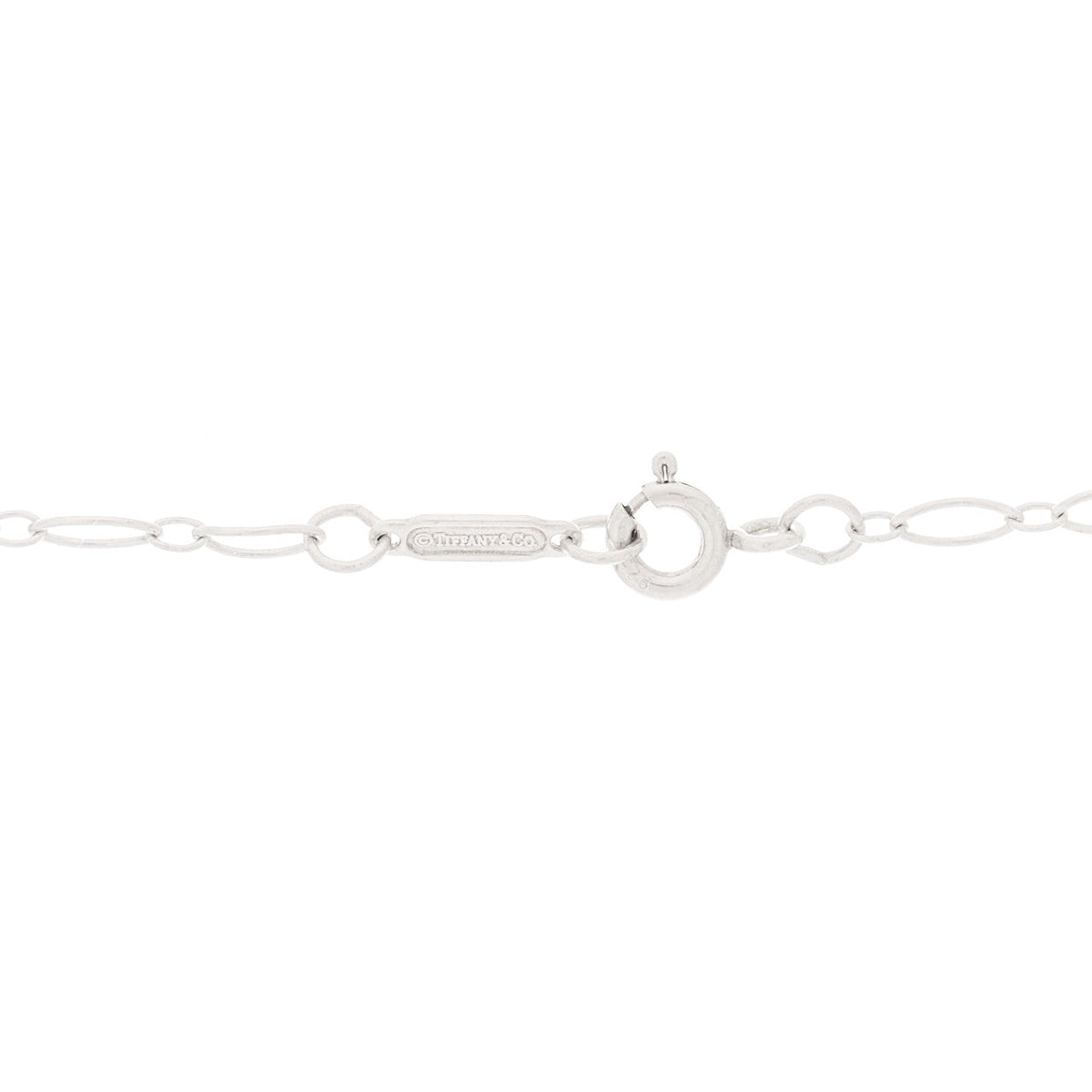 Tiffany Sterling Silver Large Filigree Heart Lock Key Pendant Necklace
