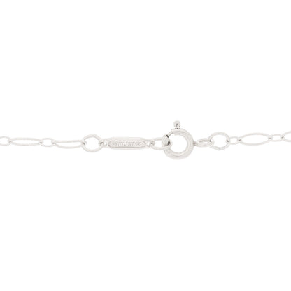 Tiffany Sterling Silver Large Filigree Heart Lock Key Pendant Necklace